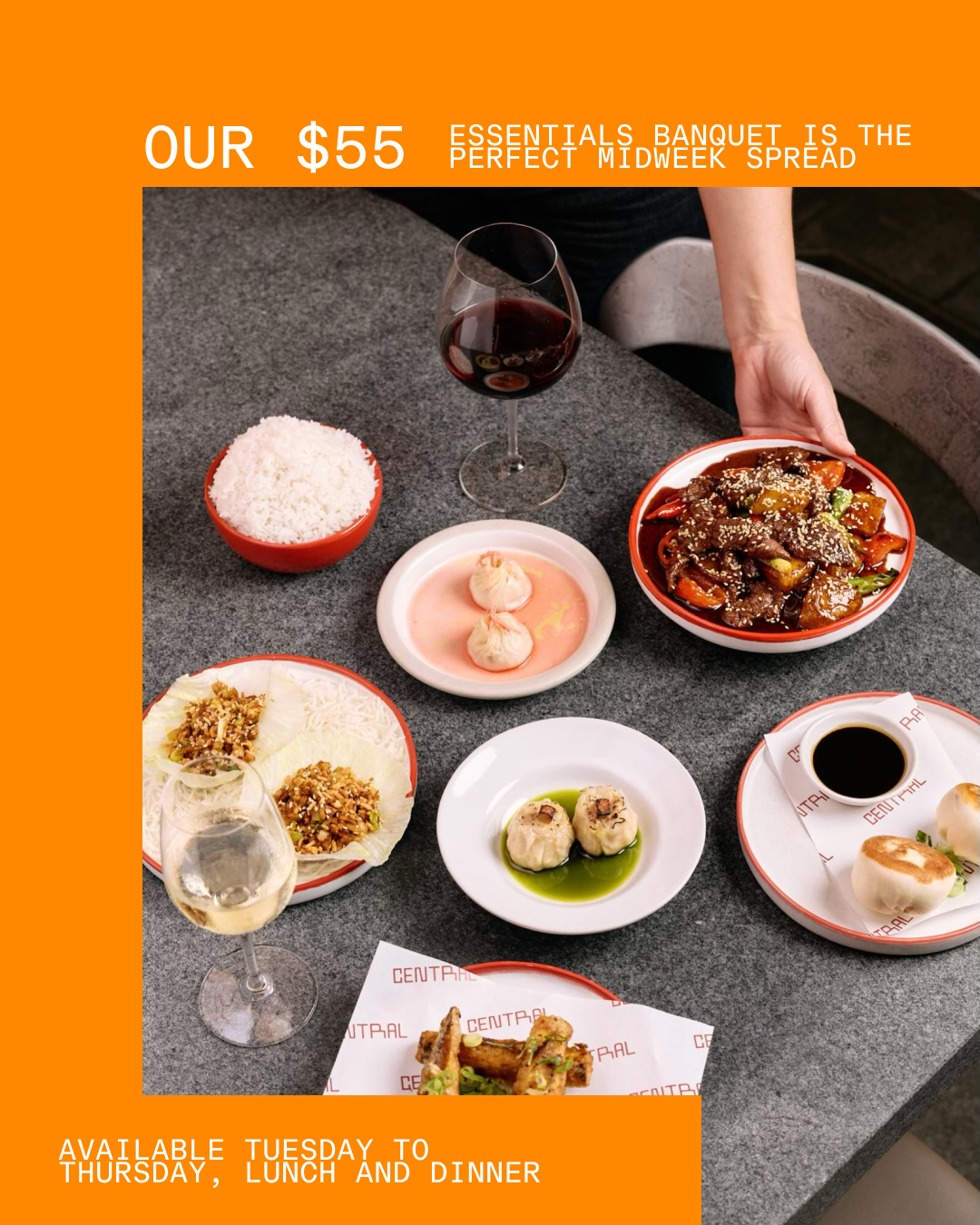 $55 Essentials Banquet at Central