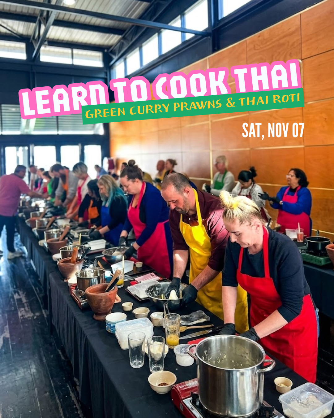 Learn to cook Thai: Green Curry Prawns & Thai Roti