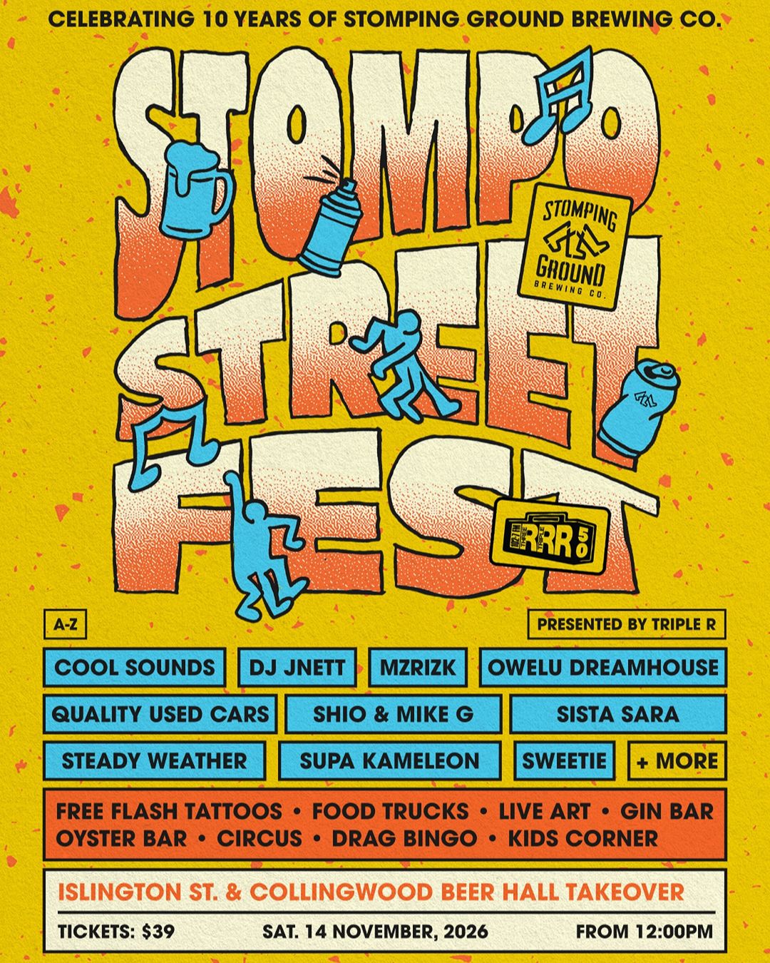 Stompo Street Fest 2026: Celebrating 10 Years of Stomping Ground Brewing Co.