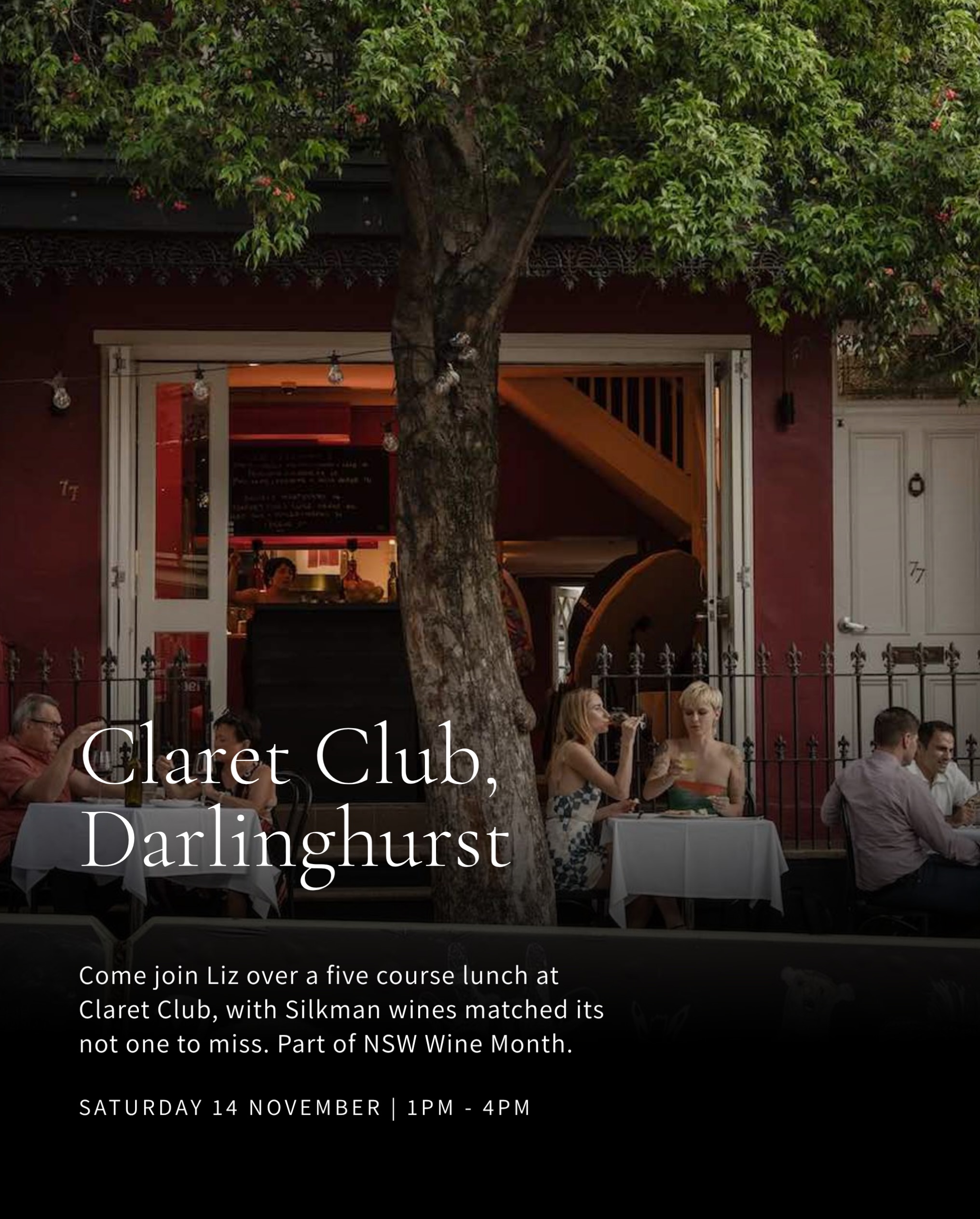Silkman Wines x Claret Club: Five-Course Wine Lunch