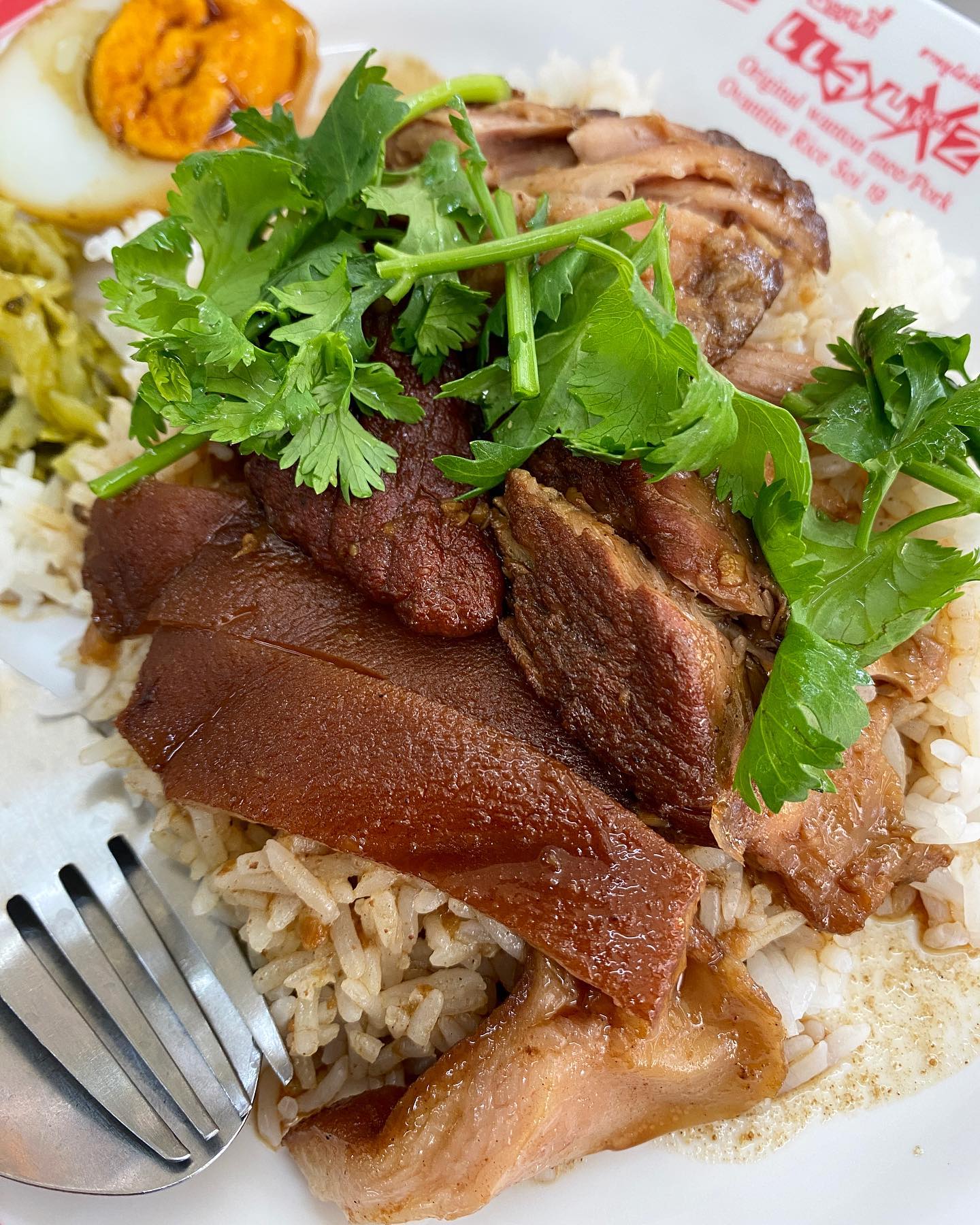 Khao Kha Moo IG (rice with pork leg stew)