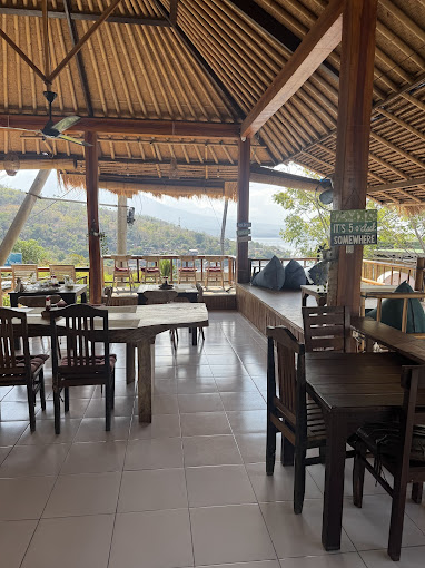 Tropical sunset cafe