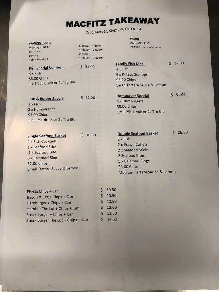 Macfitz Fish & Chips Takeaway