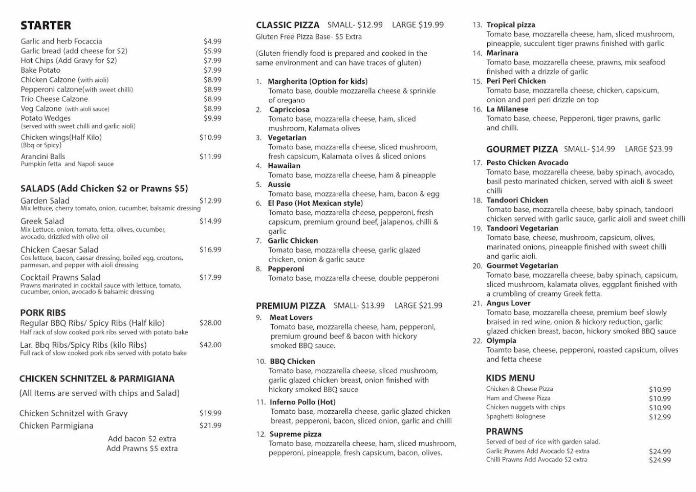 Domenico's Pizza, Pasta Ribs - Wishart