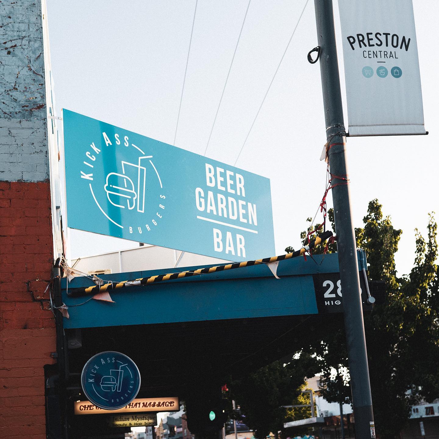 Kick Ass Burgers & Kick Ass Bagels & Coffees.