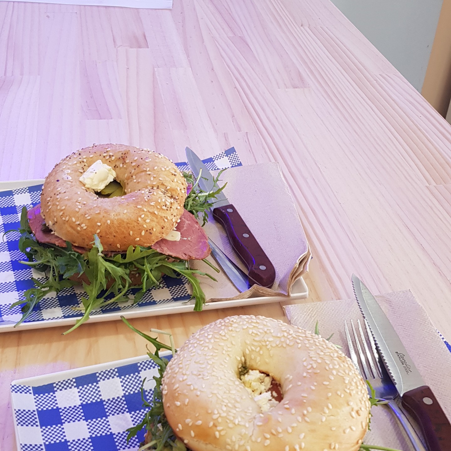 Kick Ass Burgers & Kick Ass Bagels & Coffees.