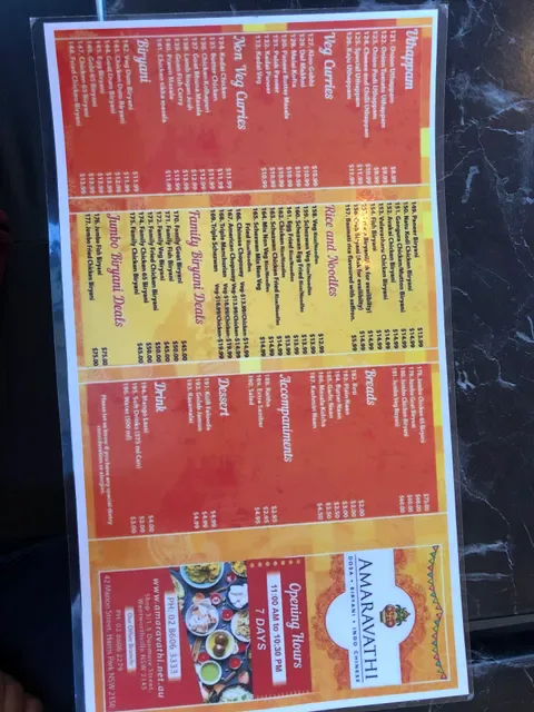 Amaravathi Indian Restaurant Wentworthville