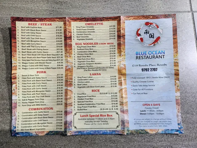 Blue Ocean Restaurant Revesby