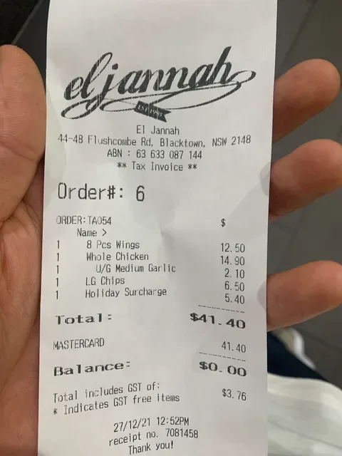 El Jannah Chicken Blacktown