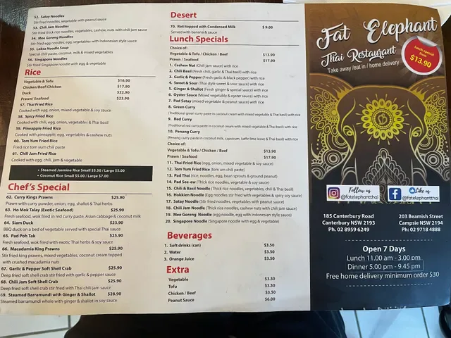 Fat Elephant Thai Canterbury