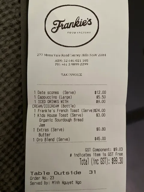 Frankie’s Food Factory Terrey Hills