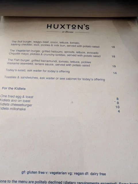 Huxton's at Bronte.