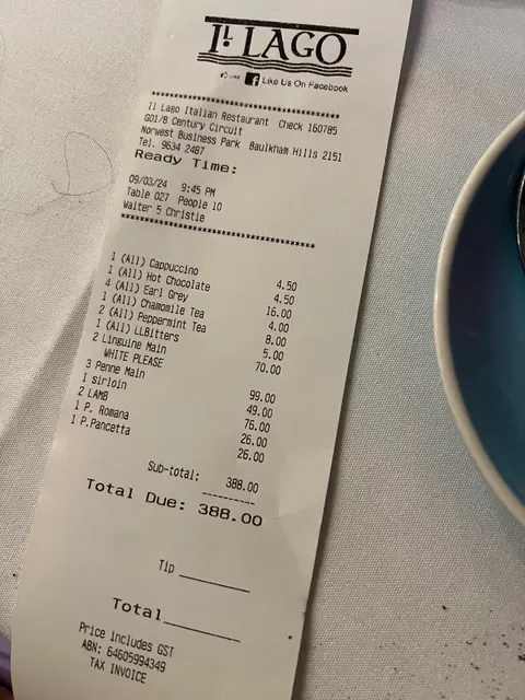 Il Lago Italian Restaurant