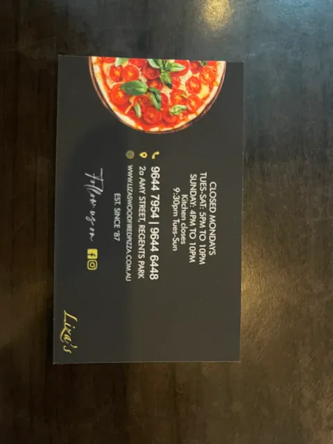 Liza’s Woodfired Pizza
