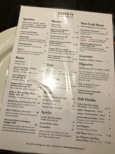 Mario's Pizzeria Croydon