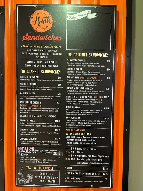 North Sandwiches and Burger Bridge St