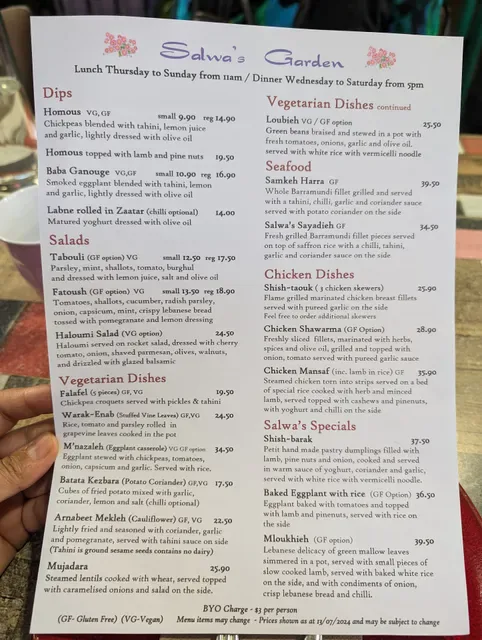 Salwa's Garden Lebanese Restaurant