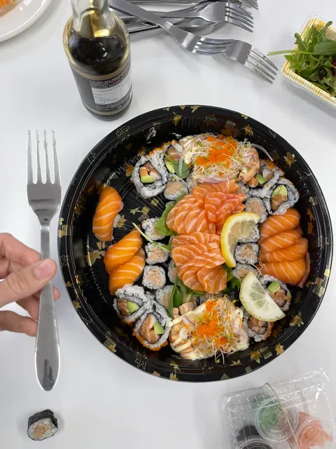 sushi and bowl