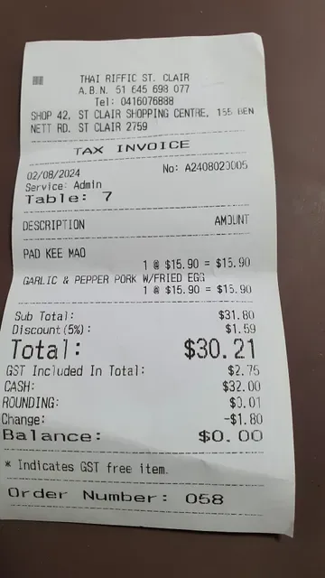 Thai Riffic St Clair