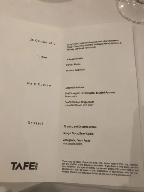 The Apprentice Restaurant Sydney
