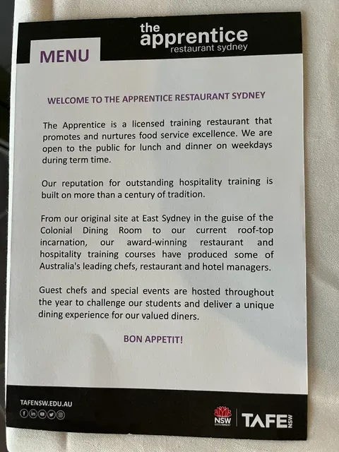 The Apprentice Restaurant Sydney