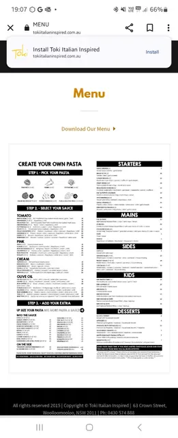 Toki Craft Pasta Bar