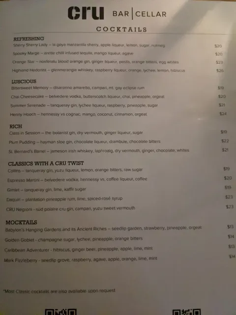 CRU Bar & Cellar