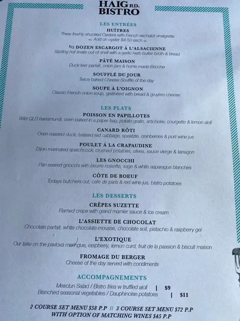 Haig Rd. Bistro