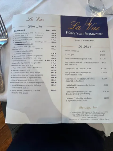 La Vue Waterfront Restaurant