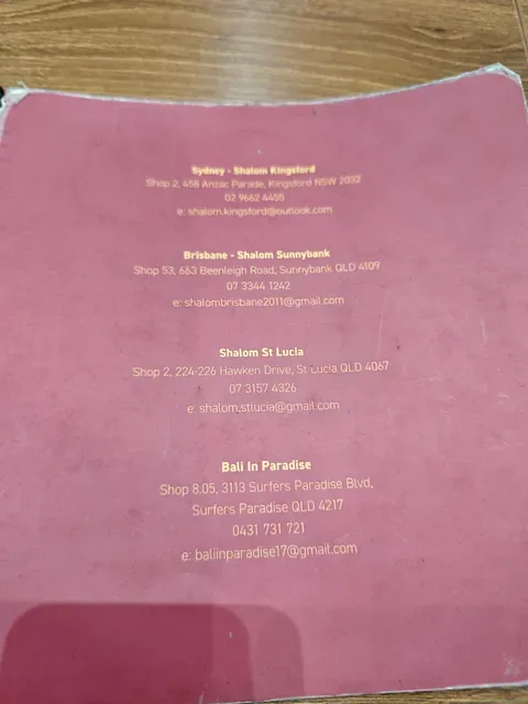 Shalom St Lucia Indonesian Restaurant