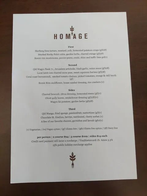 Homage Restaurant