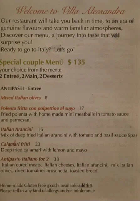Villa Alessandra Italian restaurant