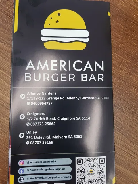 American Burger Bar Allenby Garden