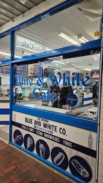 Blue and White Cafe