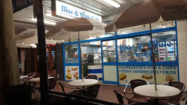 Blue and White Cafe