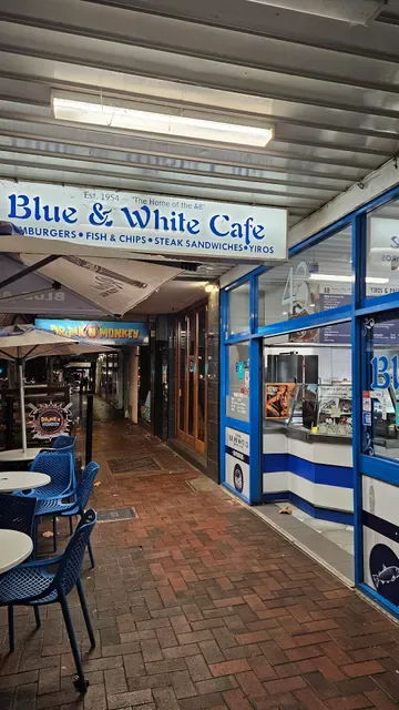 Blue and White Cafe