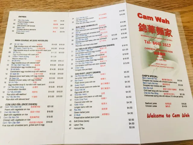 Cam Wah Chinese & Vietnamese Restaurant