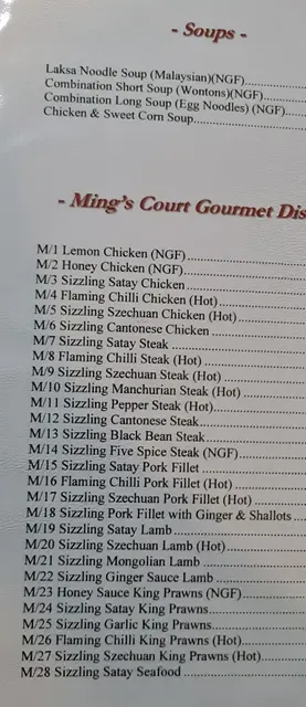 Ming's Court Chinese Restaurant