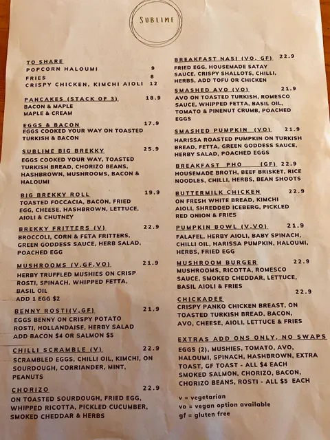 Sublime Cafe