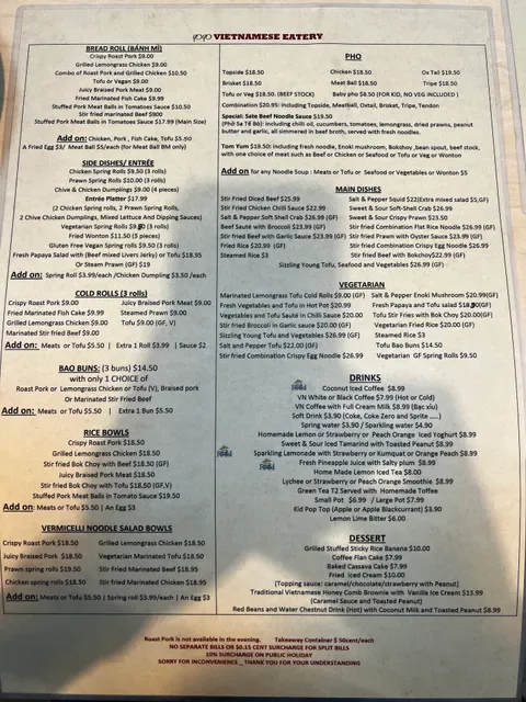 Yoyo vietnamese eatery