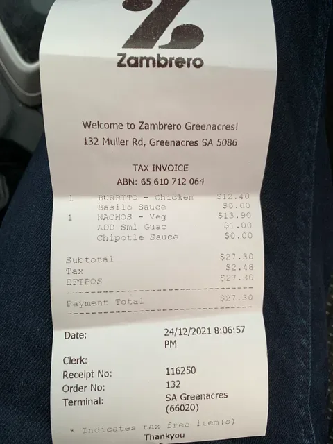 Zambrero Greenacres