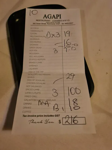 Agapi Restaurant - Melbourne