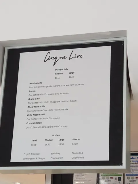Cafe Cinque Lire