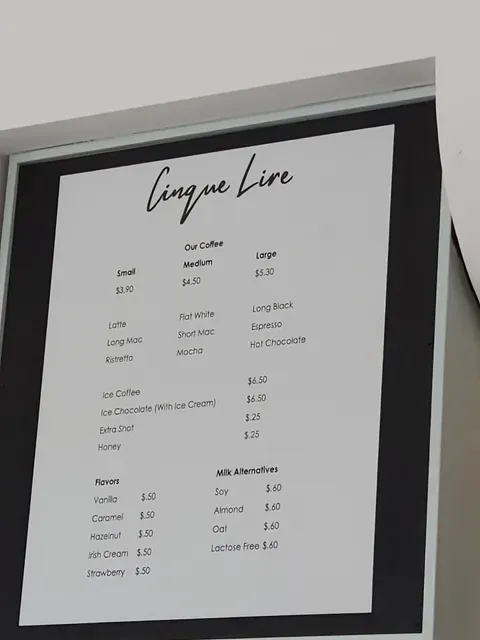 Cafe Cinque Lire