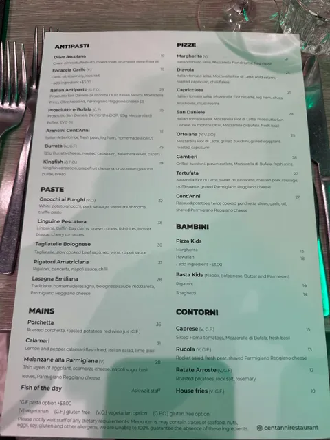 Cent Anni Italian Restaurant & Pizza