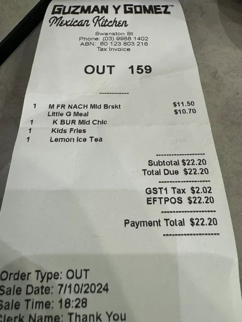 Guzman y Gomez - Swanston St