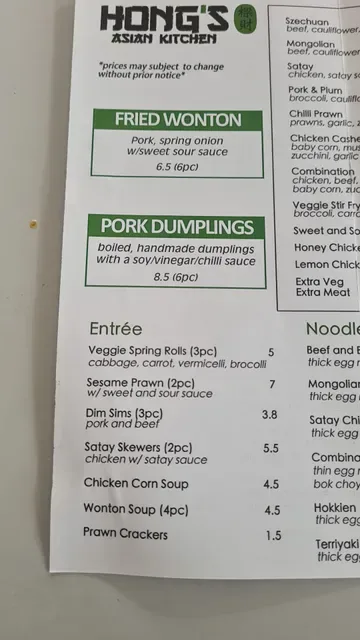 Hong’s Asian Kitchen