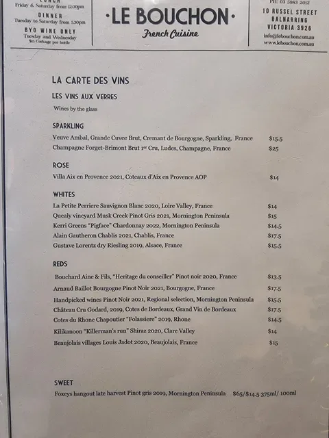 Le Bouchon French Cuisine