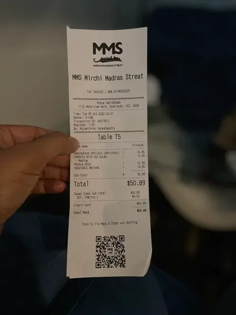 Mirchi Madras Streat (MMS)