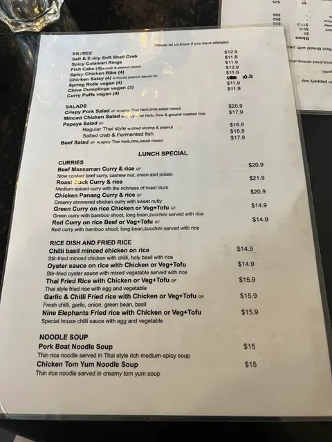 Nine Elephants Thai Restaurant